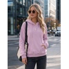 Zeagoo Hoodies for Women Casual Button Sweatshirt Oversized Fall Clothes(Pink Tulle)