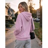 Zeagoo Hoodies for Women Casual Button Sweatshirt Oversized Fall Clothes(Pink Tulle)