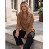 Zeagoo Hoodies for Women Casual Button Sweatshirt Oversized Fall Clothes(Roasted Pecan)