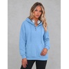 Zeagoo Hoodies for Women Casual Button Sweatshirt Oversized Fall Clothes(Sea Blue)