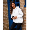Zeagoo Hoodies for Women Casual Button Sweatshirt Oversized Fall Clothes(White)