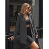 Zeagoo Hoodies for Women Fall Zip up Jacket with Pocket 2026 S-3XL(Dark Grey)