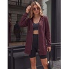 Zeagoo Hoodies for Women Fall Zip up Jacket with Pocket 2026 S-3XL(Dark Red)