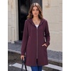 Zeagoo Hoodies for Women Fall Zip up Jacket with Pocket 2026 S-3XL(Dark Red)