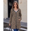 Zeagoo Hoodies for Women Fall Zip up Jacket with Pocket 2026 S-3XL(Leopard Print)