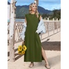 Zeagoo Summer Dresses for Women 2026 Long Maxi Sundresses Loose Split Wrinkle-Free Beach Travel Vacation Clothes(A03-green)