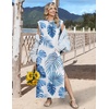 Zeagoo Summer Dresses for Women 2026 Long Maxi Sundresses Loose Split Wrinkle-Free Beach Travel Vacation Clothes(Hp66)