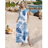 Zeagoo Summer Dresses for Women 2026 Long Maxi Sundresses Loose Split Wrinkle-Free Beach Travel Vacation Clothes(Hp66)