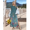 Zeagoo Summer Dresses for Women 2026 Long Maxi Sundresses Loose Split Wrinkle-Free Beach Travel Vacation Clothes(Wf115)