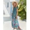 Zeagoo Summer Dresses for Women 2026 Long Maxi Sundresses Loose Split Wrinkle-Free Beach Travel Vacation Clothes(Wf115)