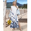 Zeagoo Summer Dresses for Women 2026 Long Maxi Sundresses Loose Split Wrinkle-Free Beach Travel Vacation Clothes(Wf118)