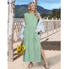 Zeagoo Summer Dresses for Women 2026 Long Maxi Sundresses Loose Split Wrinkle-Free Beach Travel Vacation Clothes(Wf25)