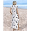 Zeagoo Summer Dresses for Women 2026 Long Maxi Sundresses Loose Split Wrinkle-Free Beach Travel Vacation Clothes(Xh462)