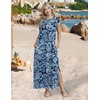 Zeagoo Summer Dresses for Women 2026 Long Maxi Sundresses Loose Split Wrinkle-Free Beach Travel Vacation Clothes(Yg8)