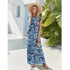 Zeagoo Summer Dresses for Women 2026 Long Maxi Sundresses Loose Split Wrinkle-Free Beach Travel Vacation Clothes(Yg8)