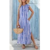 Zeagoo Summer Dresses for Women 2026 Long Maxi Sundresses Loose Split Wrinkle-Free Beach Travel Vacation Clothes(Zr21)