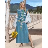 Zeagoo Summer Dresses for Women 2026 Long Maxi Sundresses Loose Split Wrinkle-Free Beach Travel Vacation Clothes(Zw89)