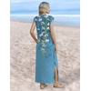 Zeagoo Summer Dresses for Women 2026 Long Maxi Sundresses Loose Split Wrinkle-Free Beach Travel Vacation Clothes(Zw89)