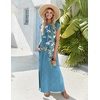 Zeagoo Summer Dresses for Women 2026 Long Maxi Sundresses Loose Split Wrinkle-Free Beach Travel Vacation Clothes(Zw89)