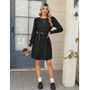Zeagoo Women Fall Winter Dress Knitted Pullover Dresses(A-black)