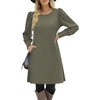 Zeagoo Women Fall Winter Dress Knitted Pullover Dresses(Army Green)