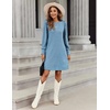Zeagoo Women Fall Winter Dress Knitted Pullover Dresses(Blue)