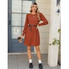 Zeagoo Women Fall Winter Dress Knitted Pullover Dresses(Caramel)
