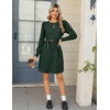 Zeagoo Women Fall Winter Dress Knitted Pullover Dresses(Deep Green)