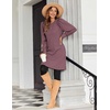 Zeagoo Women Fall Winter Dress Knitted Pullover Dresses(Mauve)
