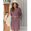 Zeagoo Women Fall Winter Dress Knitted Pullover Dresses(Mauve)