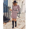 Zeagoo Women Fall Winter Dress Knitted Pullover Dresses(Pale Pink)