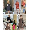 Zeagoo Women Fall Winter Dress Knitted Pullover Dresses(Rose Pink)