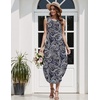 Zeagoo Women Floral Summer Casual Beach Printed Tank Dress with Pockets Pleated Front Long Dress(2603 Boho Print)