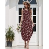 Zeagoo Women Floral Summer Casual Beach Printed Tank Dress with Pockets Pleated Front Long Dress(2603 Brown Floral)