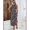 Zeagoo Women Floral Summer Casual Beach Printed Tank Dress with Pockets Pleated Front Long Dress(2603 Mixed Floral)