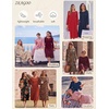Zeagoo Women Long Sleeve Fall Dress Casual A Line Dresses 2026 Midi Flare Dress(Khaki Floral)