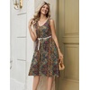 Zeagoo Women Summer Casual Dresses 2026 Sleeveless Midi Pleated Tank Sundress with Pockets V Neck A Line Swing Tshirt Dress(Ethnic)