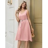 Zeagoo Women Summer Casual Dresses 2026 Sleeveless Midi Pleated Tank Sundress with Pockets V Neck A Line Swing Tshirt Dress(Polka Dots)