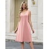 Zeagoo Women Summer Casual Dresses 2026 Sleeveless Midi Pleated Tank Sundress with Pockets V Neck A Line Swing Tshirt Dress(Polka Dots)