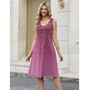 Zeagoo Women Summer Casual Dresses 2026 Sleeveless Midi Pleated Tank Sundress with Pockets V Neck A Line Swing Tshirt Dress(Purple Flowers)