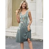 Zeagoo Women Summer Casual Dresses 2026 Sleeveless Midi Pleated Tank Sundress with Pockets V Neck A Line Swing Tshirt Dress(Watercolor Gray)