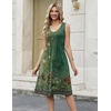 Zeagoo Women Summer Casual Dresses 2026 Sleeveless Midi Pleated Tank Sundress with Pockets V Neck A Line Swing Tshirt Dress(Yellow-green)