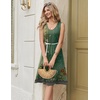 Zeagoo Women Summer Casual Dresses 2026 Sleeveless Midi Pleated Tank Sundress with Pockets V Neck A Line Swing Tshirt Dress(Yellow-green)