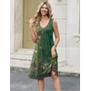 Zeagoo Women Summer Casual Dresses 2026 Sleeveless Midi Pleated Tank Sundress with Pockets V Neck A Line Swing Tshirt Dress(Yellow-green)