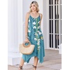 Zeagoo Women Summer Midi Dresses 2026 Hawaiian Bohemian Beach Cover Up Sundress Spaghetti Strap Casual Dress with Pockets(Floral Light Blue)