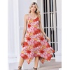 Zeagoo Women Summer Midi Dresses 2026 Hawaiian Bohemian Beach Cover Up Sundress Spaghetti Strap Casual Dress with Pockets(Red Yellow)