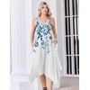 Zeagoo Women Summer Midi Dresses 2026 Hawaiian Bohemian Beach Cover Up Sundress Spaghetti Strap Casual Dress with Pockets(Watercolor Leaves)