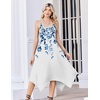 Zeagoo Women Summer Midi Dresses 2026 Hawaiian Bohemian Beach Cover Up Sundress Spaghetti Strap Casual Dress with Pockets(Watercolor Leaves)