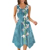 Zeagoo Womens Casual Dress for Summer Tank Dress Loose Flowy Beach Dress with Pockets Hankerchief Flare Midi Sundress 2026(01 Blue)