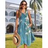 Zeagoo Womens Casual Dress for Summer Tank Dress Loose Flowy Beach Dress with Pockets Hankerchief Flare Midi Sundress 2026(01 Blue)